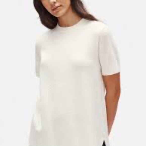 Eileen Fisher Organic Linen Crepe Stretch Mock Neck Tunic - Picture 1 of 7